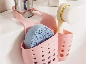 Kitchen Sink Drain Rack – Sponge Storage Holder | Hanging Sink Basket Bag | Soap Dish Drainer Organizer – Kitchen & Bathroom Accessories