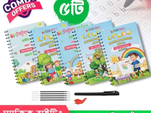 5 PCS Set Magic Practice Book for Kids Handwriting – 1 Pen, 5 Refills & a Gripper