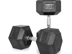 Professional Comfortable No-Slip Coating Hex Dumbbell 40Kg – 1 Pair