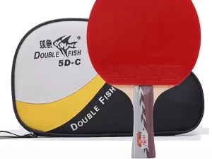 Double Fish Table Tennis Bat – 5D-C Red