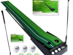 Golf Green Putting Mat – Automatic Ball Return Full Set