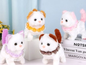 Cute Walking Play Pet Kids Electronic Plush Cat Toy