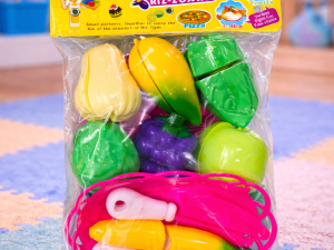 Fruit Cutter Toys for Kids, Fruit & Vegetable Cutting Game Kitchen Toy থেকে Vegetables bowl Miniature vegetables and fruits polymer clay handmade showpieces for women home decor kitchen item dining table or furniture decorations ideas for baby and housewi