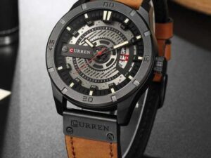 CURREN 8301 Men’s PU Leather Quartz Watch