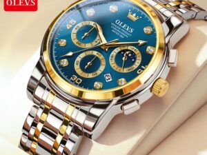OLEVS 2889 Quartz Stainless Steel Strap Watch For Men