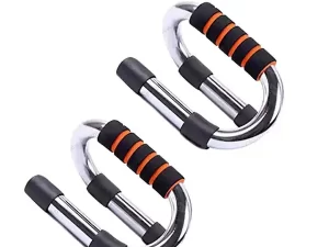 Fitness Push Up Bar Stands – Strong Chrome Steel Pushup Stands with Comfortable Foam Grip and Non-Slip Bars