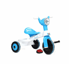 Road Master Tricycle - White & Cyan Blue