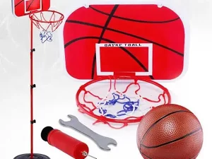 Adjustable Basketball Hoop Stand Rack Kids – Basketball Set