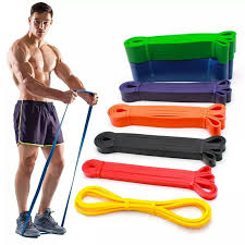 Resistance Bands for Body Stretching, Fitness Training, Flexibility, and Powerlifting – Premium 100% Natural Latex Workout Loop Therabands 7 Level for Crossfit and Home Gym