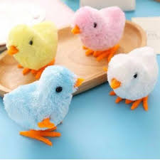 Wind Up Chick Toys Cute Cartoon Plush Chicken Clockwork Animal Toys For Kids Gifts Easter Party Favor