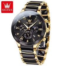 OLEVS 7004 Men’s Ceramic Bezel Quartz Watch