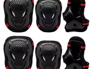 6pc Kids Wrist Elbow Knee Pads Skateboard Roller Skate Bike Protective Gear Kit