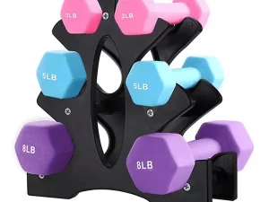 Vinyl Dumbbell Plastic Rack – 6 Pcs